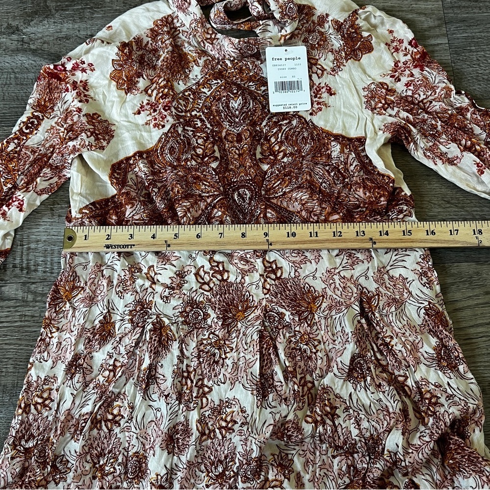 Free People Lady Luck Printed Tunic Paisley Print - Picture 4 of 7